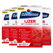4X Davitamon IJzer Met Vitamine B12 33 tabletten