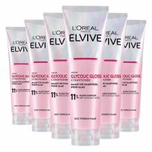 6X L'Oréal Elvive Glycolic Gloss Conditioner 150 ml