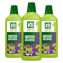 3X KB Easy Gootsteen Ontstopper Concentraat 750 ml