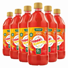 6X Slimpie Siroop Kids Aardbei Bananana 580 ml