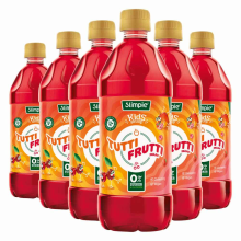 6X Slimpie Siroop Kids Tutti Frutti 580 ml