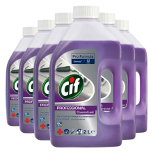 6X Cif Professional 2 in 1 Desinfecterende Keukenreiniger Pro Formula 2 liter