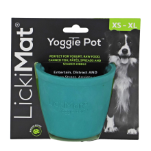 Lickimat Yoggie Pot Hond Turquoise 8 cm