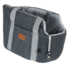 Boony Hondentas Linnenlook + Draagband Grijs 46 cm