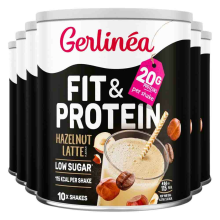6X Gerlinea Fit & Protein Hazelnut Latte 340 gr