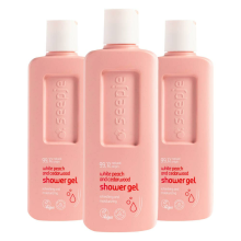 3X Seepje Witte Perzik en Cederhout Douchegel 300 ml