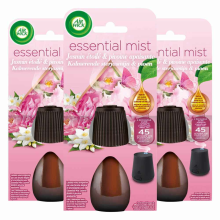 3X Air Wick Essential Mist Navulling Jasmijn & Pioen 20 ml