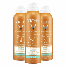 3X Vichy Capital Soleil Hydraterende Zonnebrand Mist SPF50 50 ml