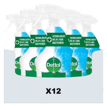 12X Dettol Antibacteriële Allesreiniger Spray Linnen Frisheid 750 ml