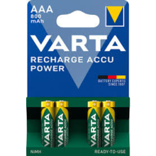 Wahl 50x Varta Recharge Accu Power Oplaadbare Batterijen AAA 800mAh 4 stuks