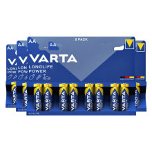 4X Varta Longlife Power Alkaline Batterijen AA 8 stuks