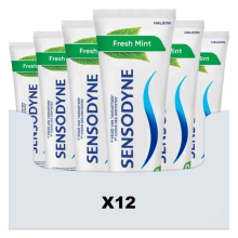12X Sensodyne Tandpasta Fresh Mint 75 ml