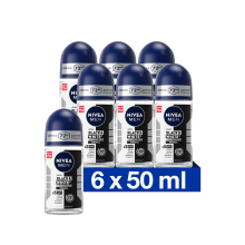 6X NIVEA Men Deodorant Roller Invisible for Black & White 50 ml