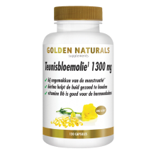 2X Golden Naturals Teunisbloemolie 1300mg 120 softgels