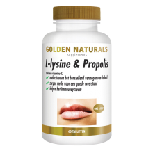 2X Golden Naturals L lysine & Propolis Vegan 60 tabletten
