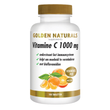 2X Golden Naturals Vitamine C 1000mg Bioflavonoïden Vegan 180 tabletten