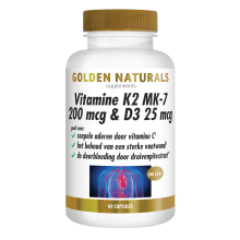 Vtech 2x Golden Naturals Vitamine K2 200 mcg & D3 25mcg 60 vegacapsules