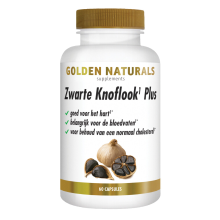 2X Golden Naturals Zwarte Knoflook Plus 60 vegacapsules