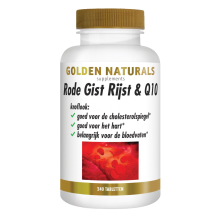 2X Golden Naturals Rode Gist Rijst & Q10 Vegan 240 tabletten