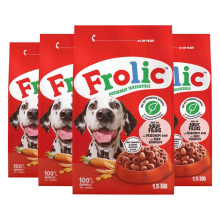4X Frolic Hondenvoer Droog Rund 1,5 kg
