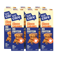 6X WeCare High protein Bars Choco Caramel 81 gr
