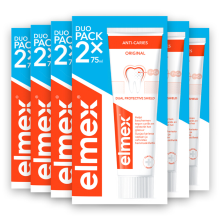 6X Elmex Tandpasta Anti Cariës Duopack 2x 75 ml
