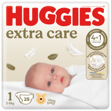 Huggies Extra Care Newborn Luiers Maat 1 (2   5 kg) 28 stuks