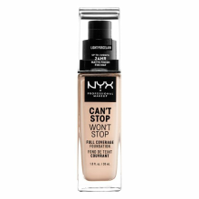 2E halve prijs: NYX Can't Stop Won't Stop Foundation Light Porcelain 30 ml