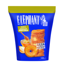Elephant Pretzels Honing, Mosterd & Ui 160 gr