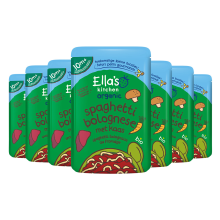 7X Ella's Kitchen Biologisch Maaltijdzakje 10+m Spaghetti Bolognese + Kaas 190 gr