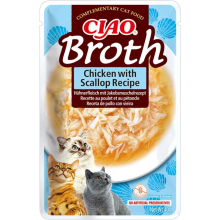 12X Ciao Broth Kattensnack Chicken & Scallop 40 gr