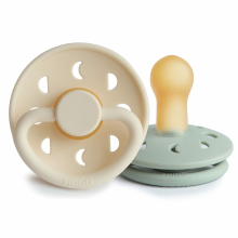 Frigg Fopspeen Moon maat 2 6 18 mnd Cream Sage 2 stuks