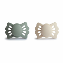 Frigg Fopspeen Lucky maat 1 0 6 mnd Cream Sage 2 stuks