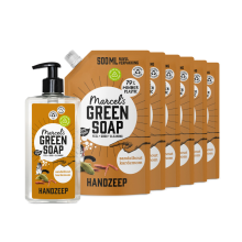 Blokker.Nl Marcel's Green Soap Handzeep Sandelhout & Kardemom 500 ml + 6 Navullingen Pakket