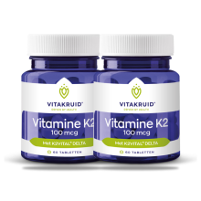 2X Vitakruid Vitamine K2 100 mcg 60 tabletten