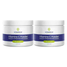 2X Vitakruid Vitamine C Poeder Calcium  & Magnesiumascorbaat 260 gr