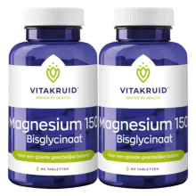 2X Vitakruid Magnesium 150 Bisglycinaat 90 tabletten