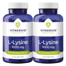 2X Vitakruid L Lysine 1000 mg 90 tabletten