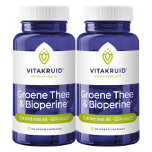 2X Vitakruid Groene Thee & Bioperine 60 vegancapsules