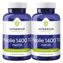 Disney Minnie Mouse 2x Vitakruid Visolie 1400 TG Met D3 60 capsules
