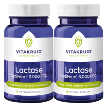 2X Vitakruid Lactase Optiferm 3000 FCC 90 vegancapsules