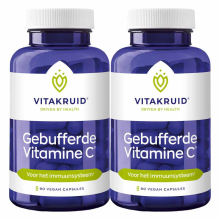 2X Vitakruid Gebufferde Vitamine C 90 vegacapsules