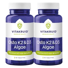 2X Vitakruid Osta K2 & D3 Algae 90 tabletten