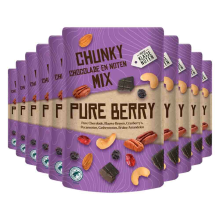 10X Verse Klassenoten Chunky Chocolade en Noten Mix Pure Berry 150 gr
