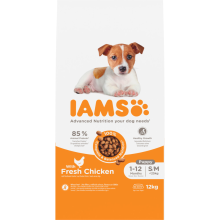 IAMS Hondenvoer Droog Puppy Small/Medium Kip 12 kg