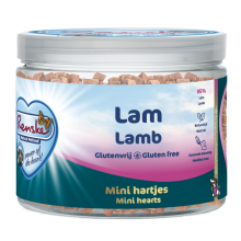 12X Renske Gezonde Beloning Mini Hartjes Hondensnack Lam 100 gr