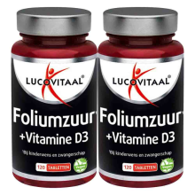 2X Lucovitaal Foliumzuur + Vitamine D3 120 tabletten