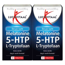 2X Lucovitaal Melatonine 5 HTP L Tryptofaan 30 tabletten