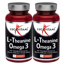 2X Lucovitaal L theanine Omega 3 90 capsules