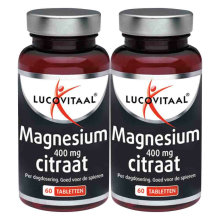2X Lucovitaal Magnesium Citraat 400mg 60 tabletten